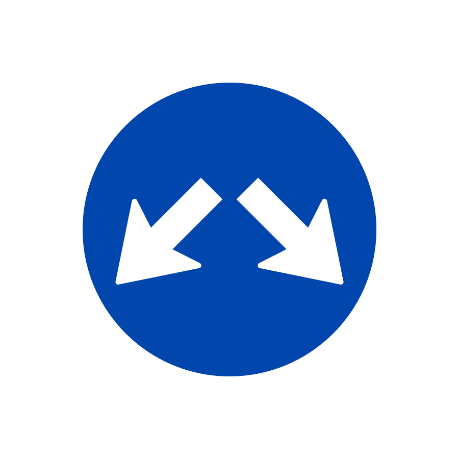 Знак 4.9 Об’їзд перешкоди з правого або лівого боку