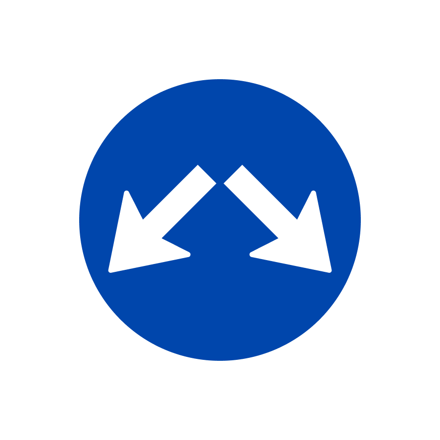 Знак 4.9 Об’їзд перешкоди з правого або лівого боку