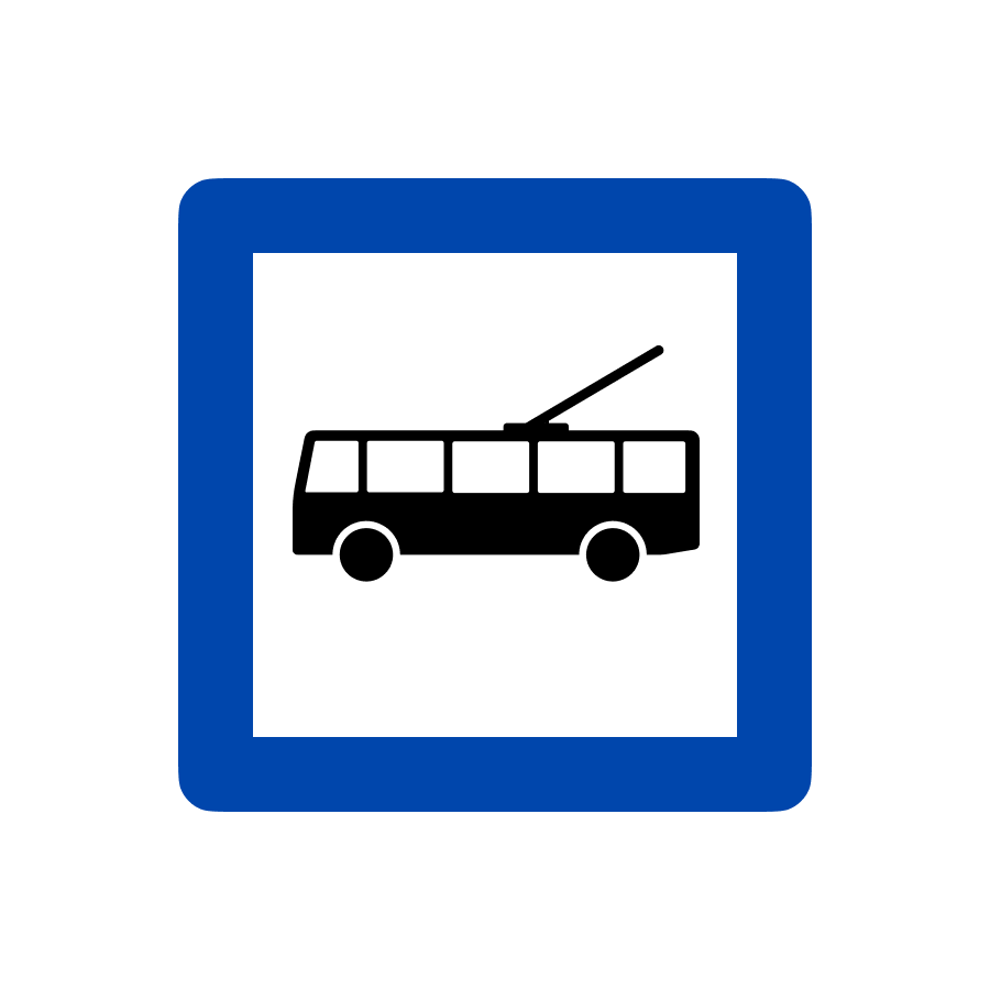 Знак 5.47.1 Пункт зупинки тролейбуса