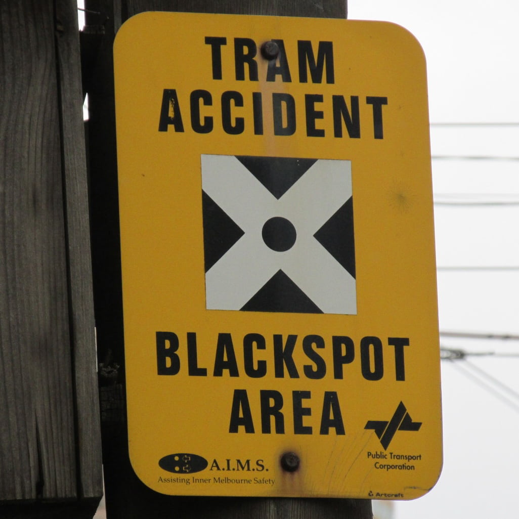 Tram Accident Blackspot Area. Австралія